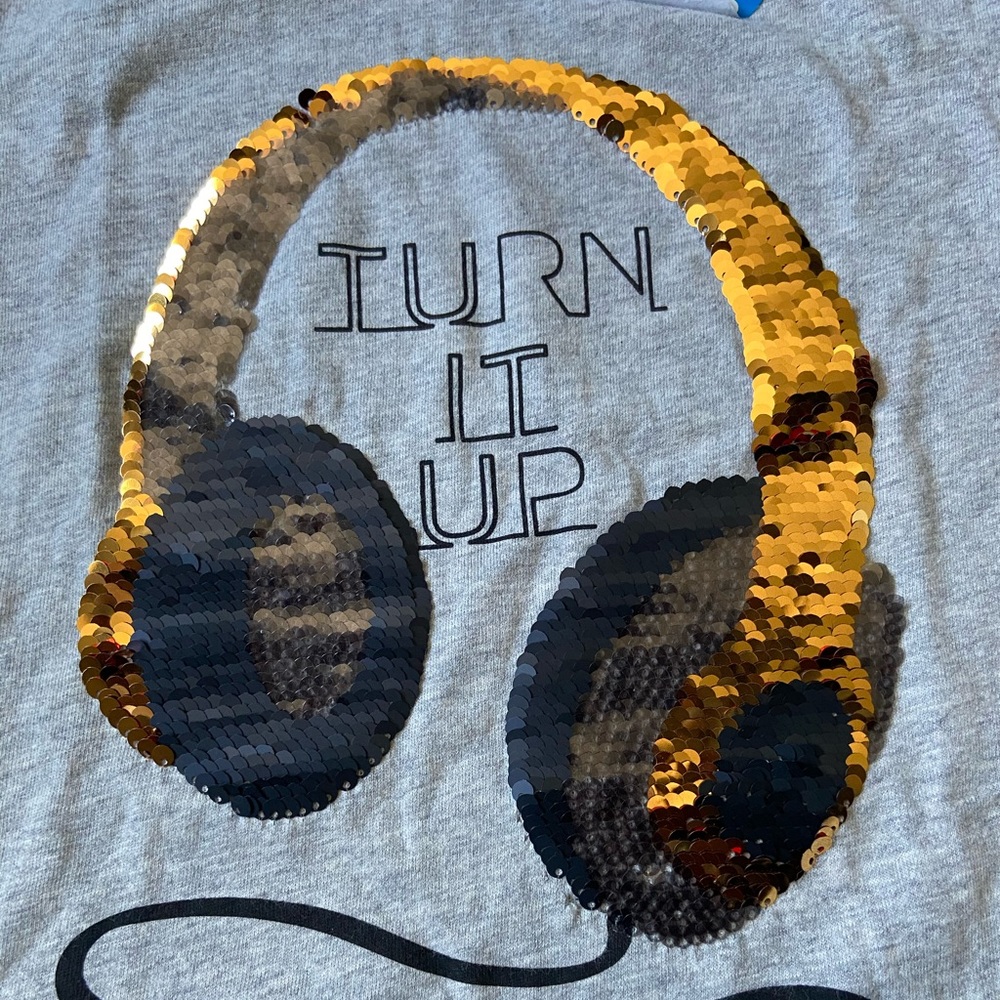 Unisex T-shirt with flip sequin - Picture 3 of 4